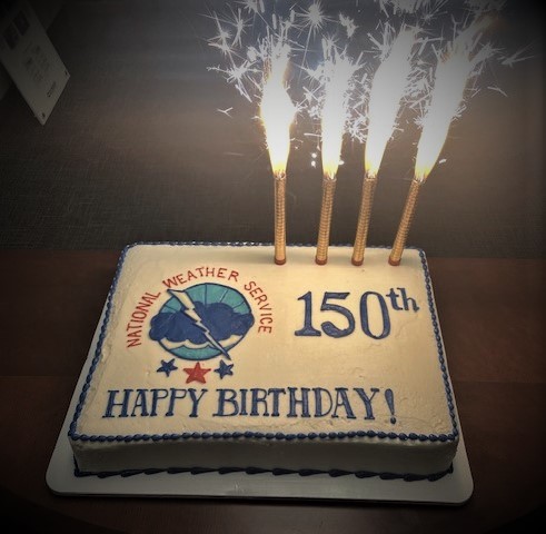 Birthday Cake - Celebrating the National Weather Service's 150th Birthday on Feb. 9, 2020